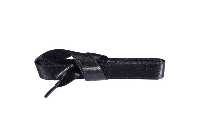 Kaps Satin Ribbon Shoe Laces for Sneakers Trainers Casual Shoes, Quality and Durable, Many Colours and Lenghts, 1 pair (90 cm - 36 inch - 5 to 6 eyelet pairs/Black) - Image 1
